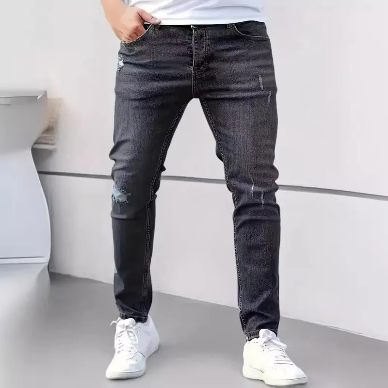 Drune | Herren Slim Fit Jeans Grau