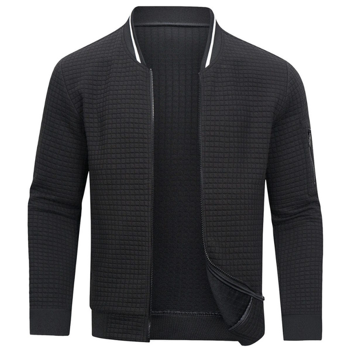 Drune | Herren Grau Strickjacke Mit Reißverschluss