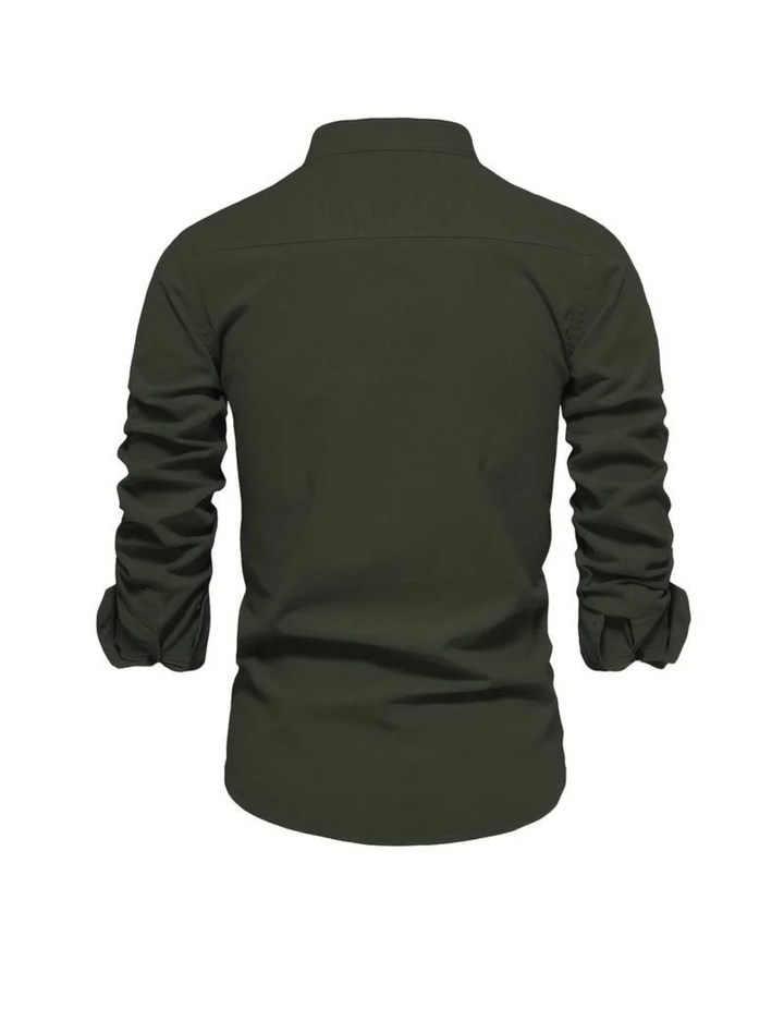 Drune | Herren Slim-fit Hemd Elegant Langarm