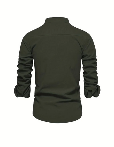 Drune | Herren Slim-fit Hemd Elegant Langarm