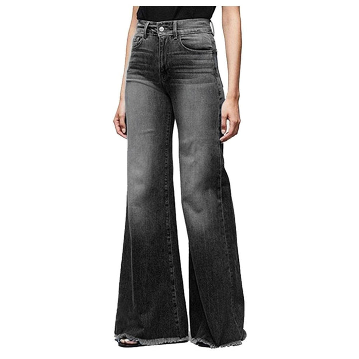 Drune | Hochtaillierte Jeans Mit Weitem Bein