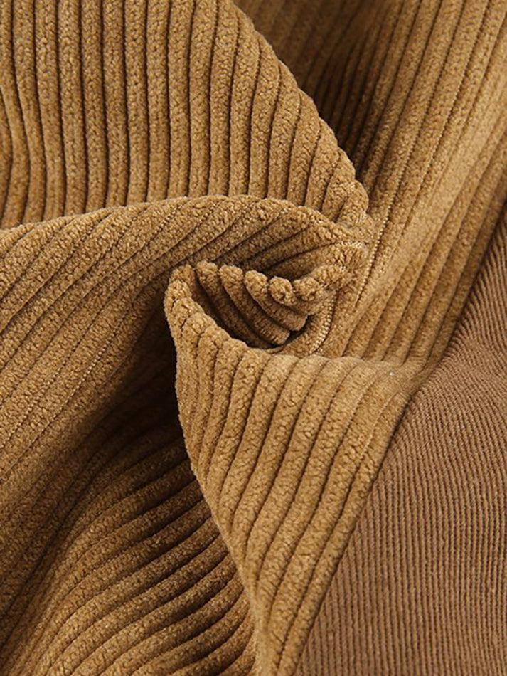 Drune | Hoch Taillierte Y2k Corduroy Weite Hose