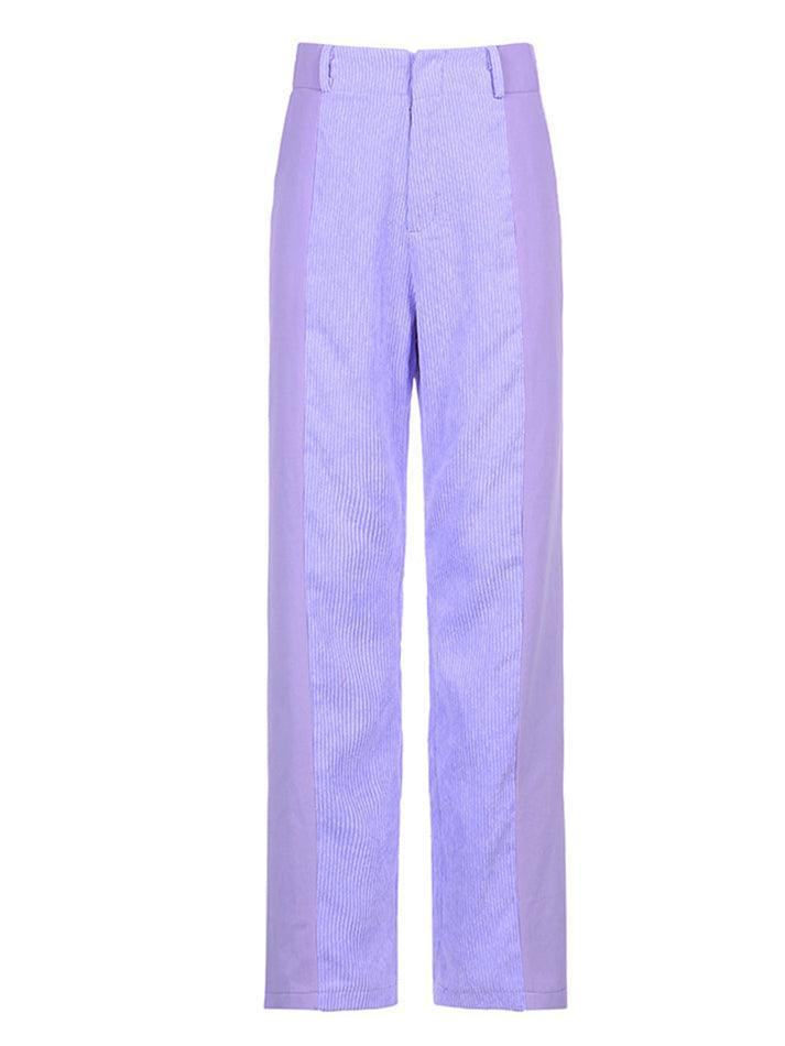 Drune | Hoch Taillierte Y2k Corduroy Weite Hose