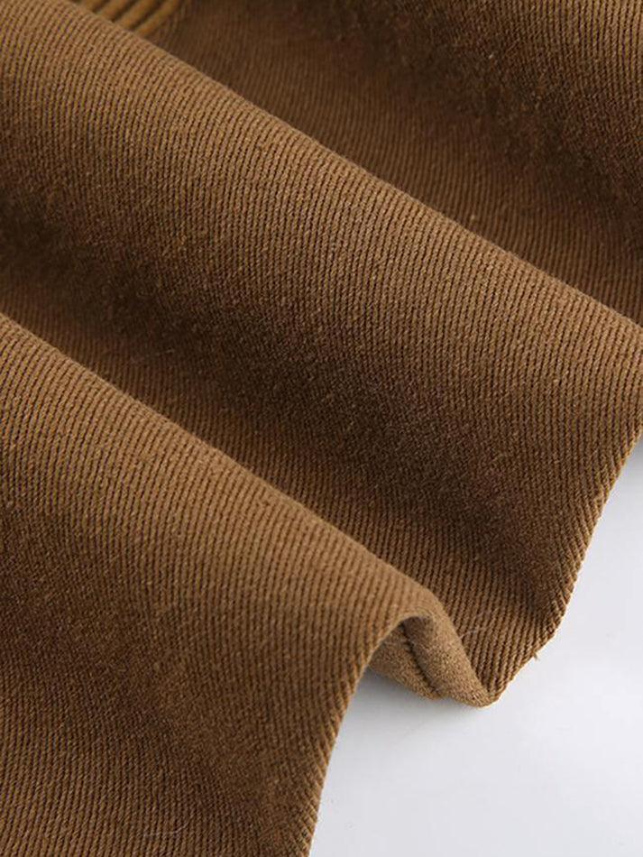 Drune | Hoch Taillierte Y2k Corduroy Weite Hose