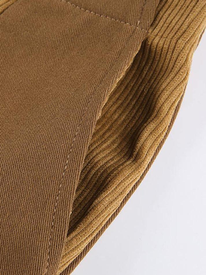 Drune | Hoch Taillierte Y2k Corduroy Weite Hose