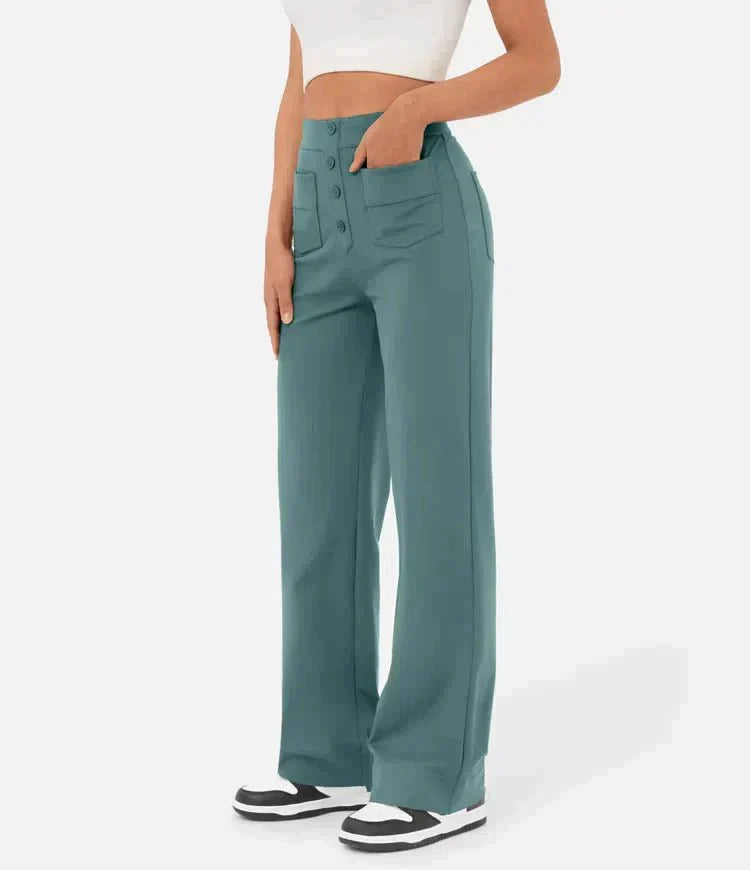 Drune | Hochtaillierte elastische Freizeithose