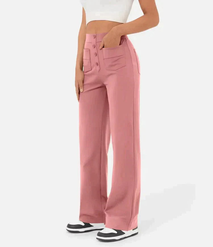 Drune | Hochtaillierte elastische Freizeithose