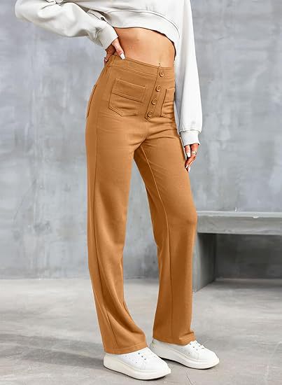 Drune | Hochtaillierte elastische Freizeithose