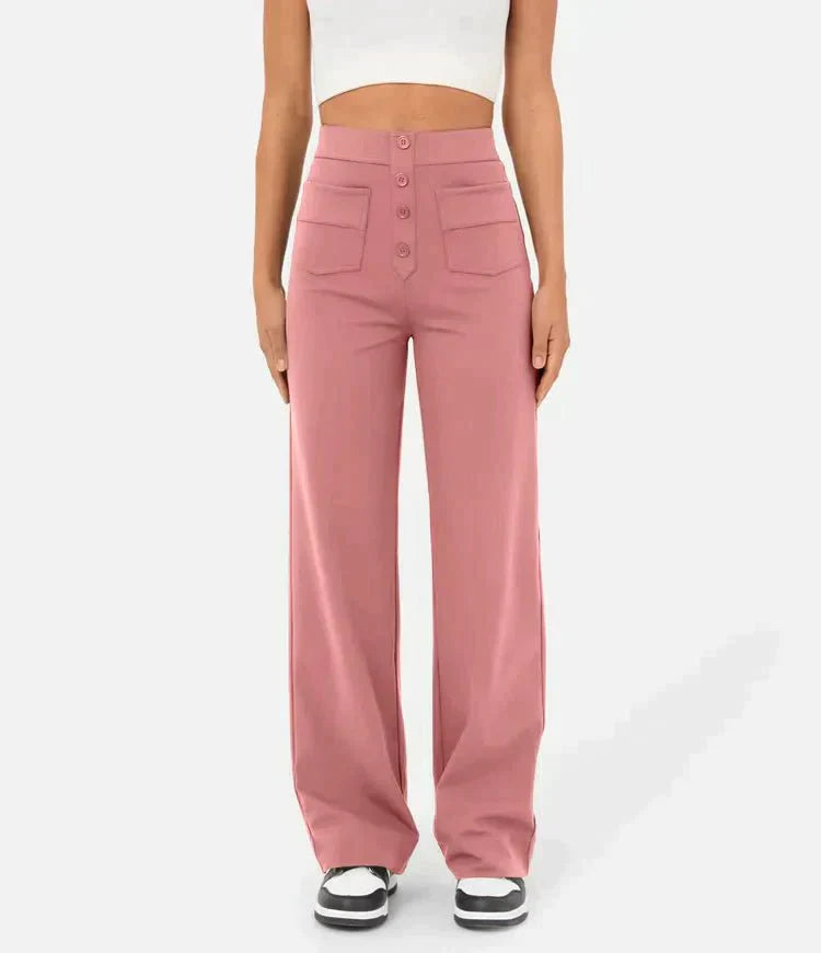 Drune | Hochtaillierte elastische Freizeithose