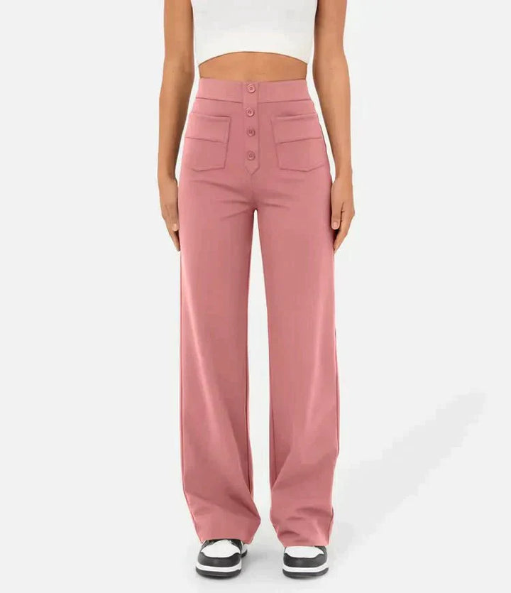 Drune | Hochtaillierte elastische Freizeithose