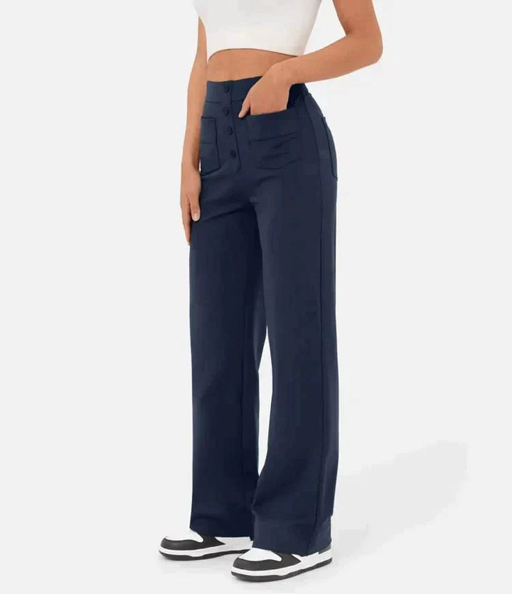Drune | Hochtaillierte elastische Freizeithose
