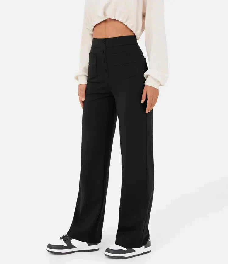 Drune | Hochtaillierte elastische Freizeithose