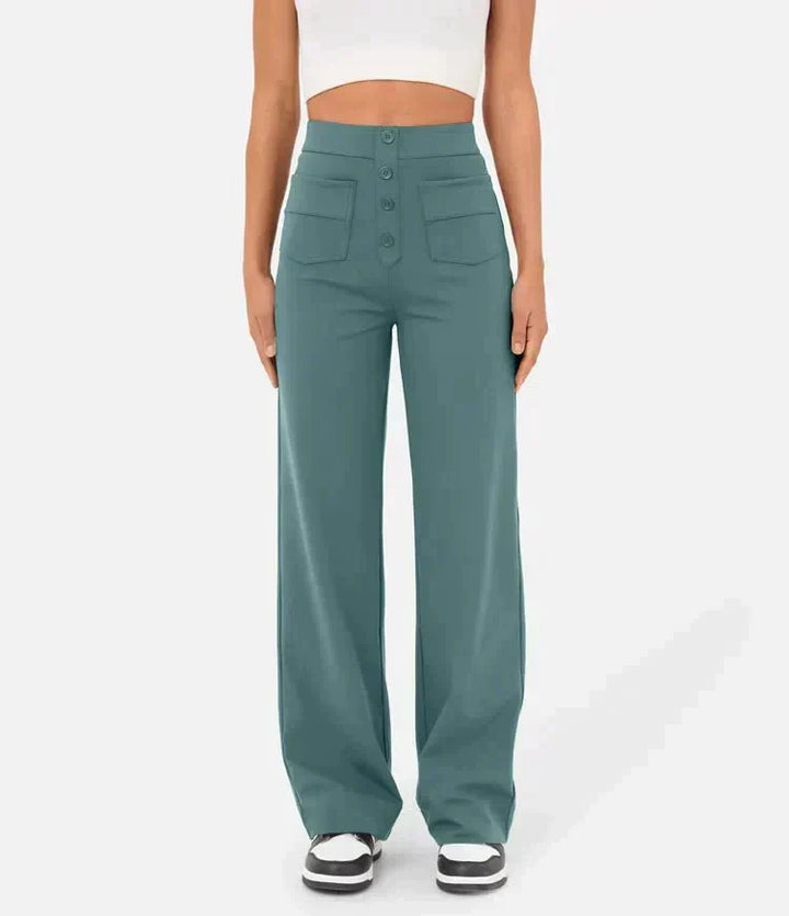 Drune | Hochtaillierte elastische Freizeithose