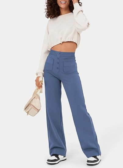 Drune | Hochtaillierte elastische Freizeithose