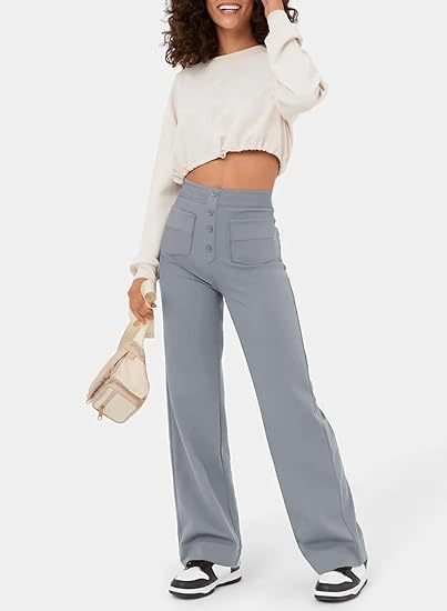Drune | Hochtaillierte elastische Freizeithose