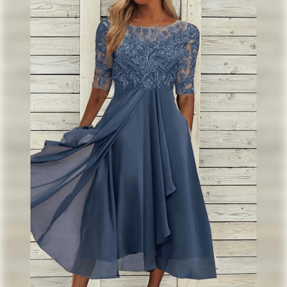 Drune | Hochzeitsgast Kleid Elegante Midi