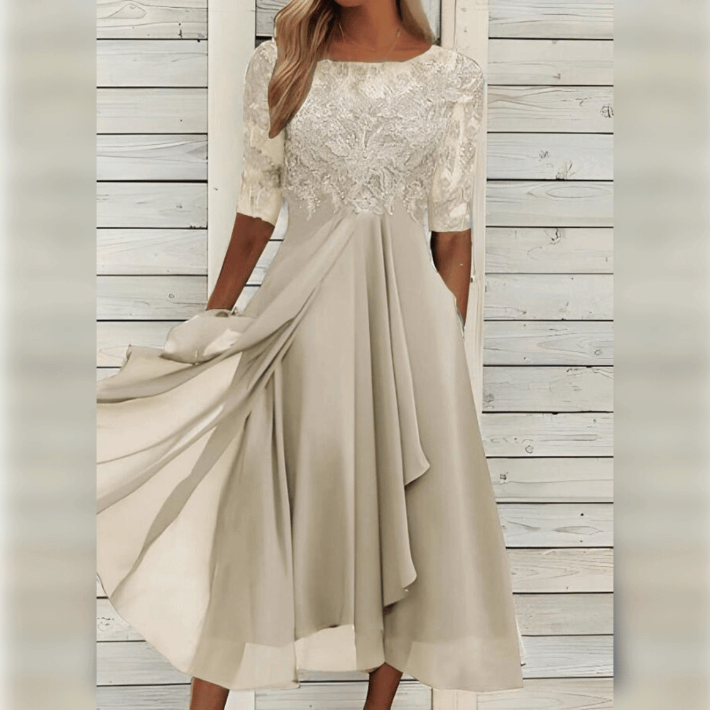 Drune | Hochzeitsgast Kleid Elegante Midi