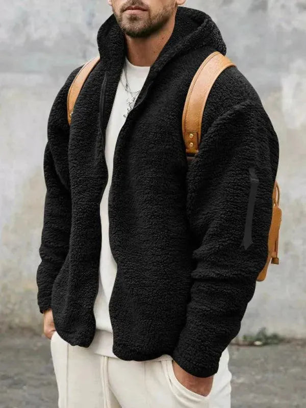 Drune | Kapuzenfleece Männer Winterjacke