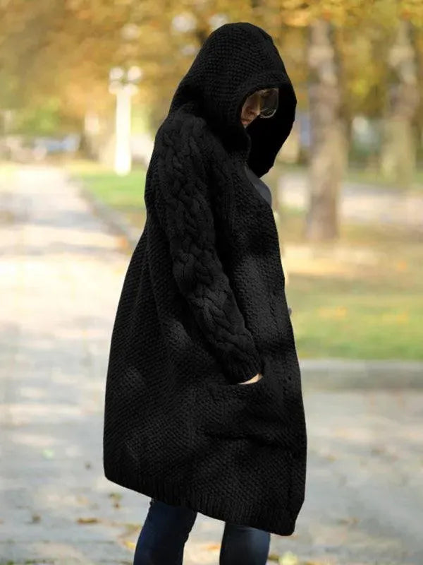 Drune | Lange Frauen Strickjacke Pullover