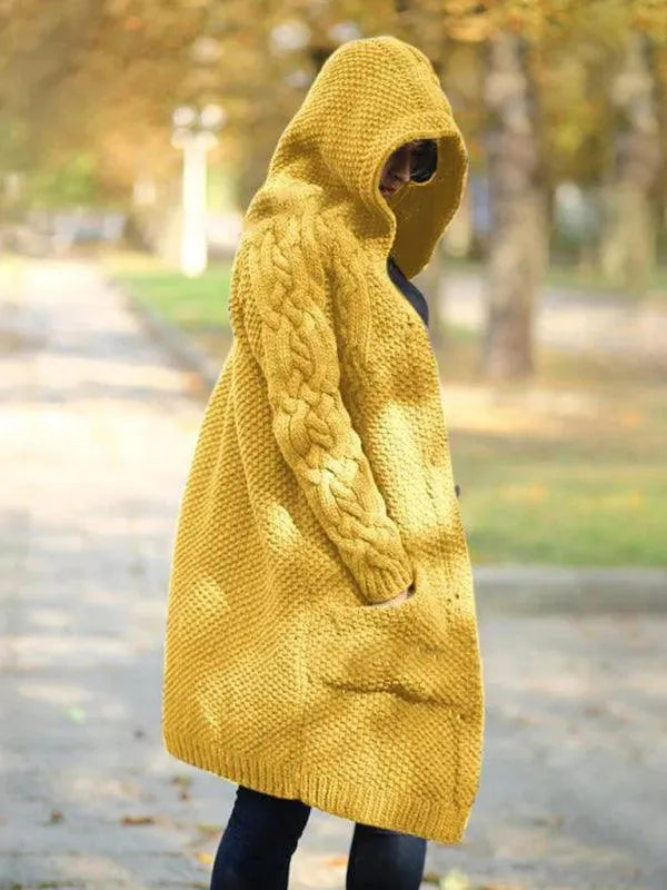 Drune | Lange Frauen Strickjacke Pullover