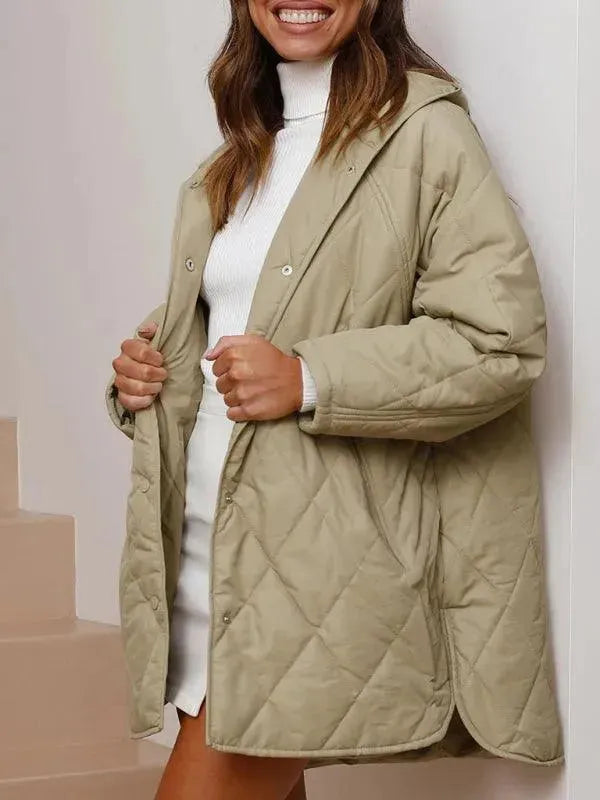 Drune | Kapuzen Steppmantel Damen