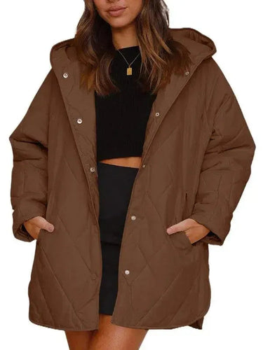 Drune | Kapuzen Steppmantel Damen