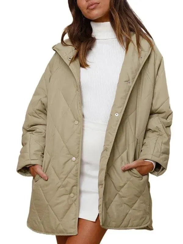 Drune | Kapuzen Steppmantel Damen