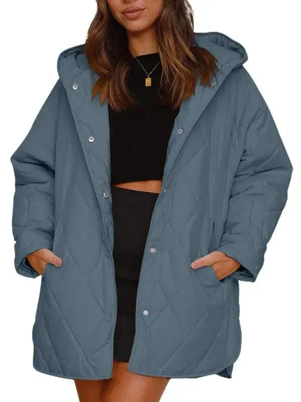 Drune | Kapuzen Steppmantel Damen