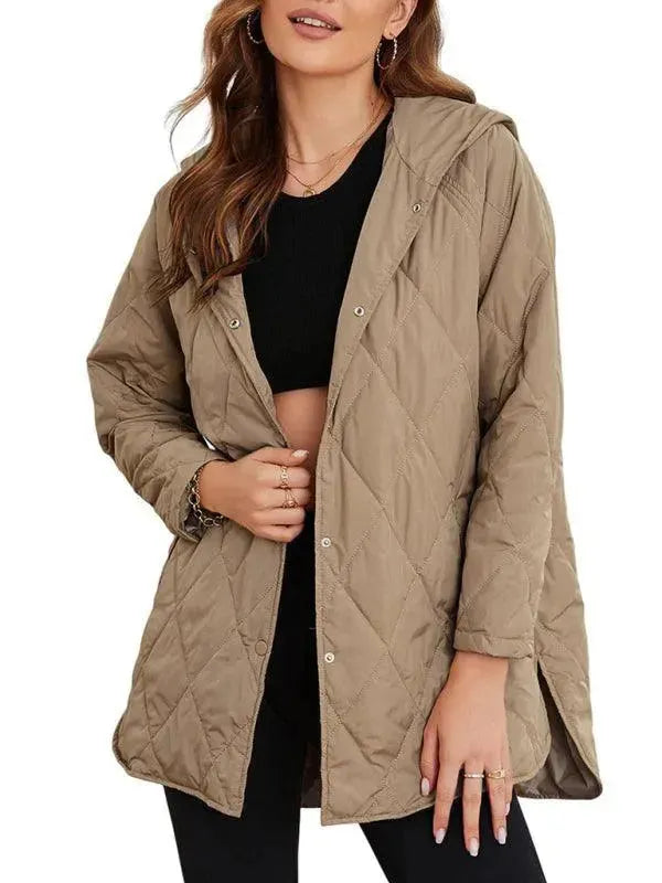 Drune | Kapuzen Steppmantel Damen