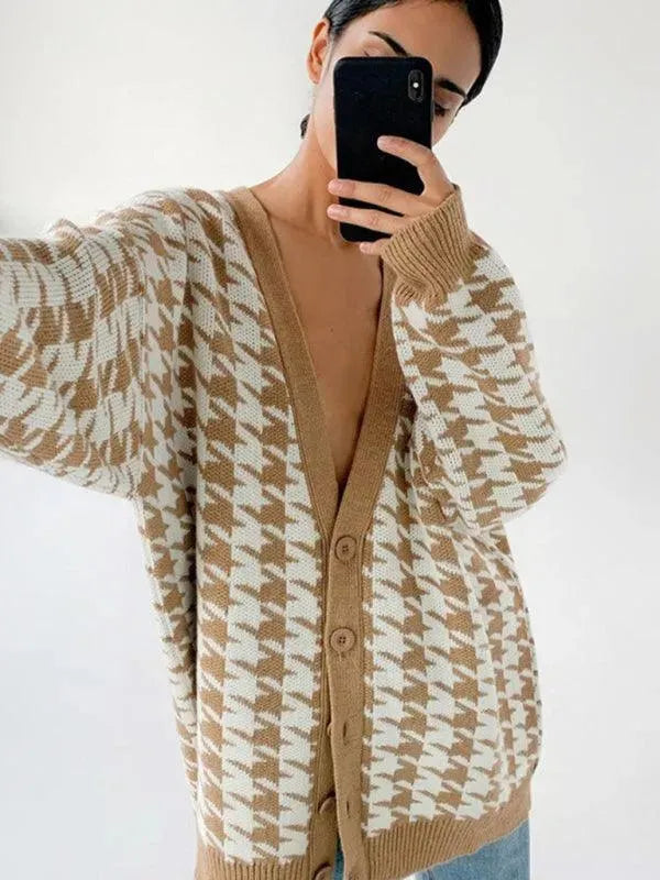 Drune | Komfortabler Strick Frauen Strickjacke Pullover