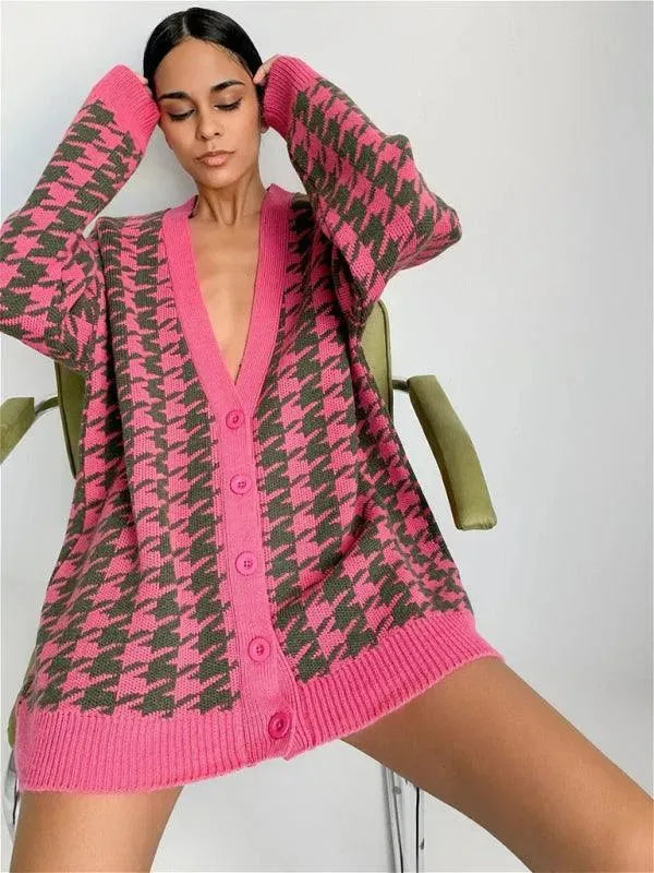 Drune | Komfortabler Strick Frauen Strickjacke Pullover