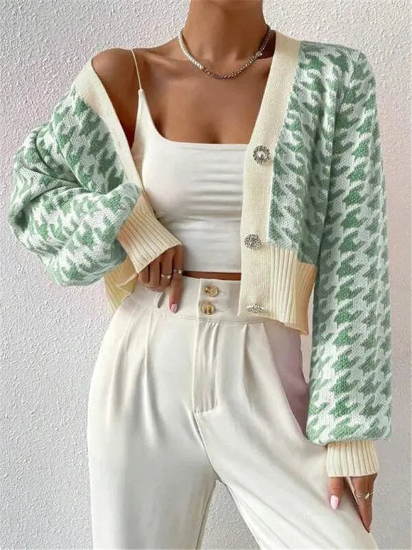 Drune | Laternenärmel Strickjacke Pullover