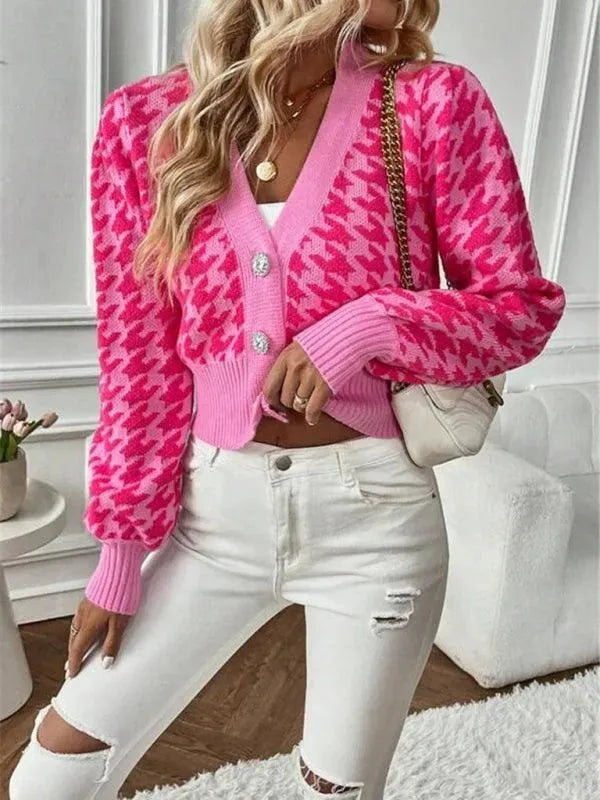 Drune | Laternenärmel Strickjacke Pullover