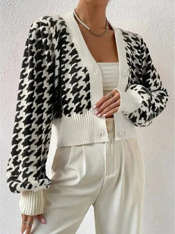 Drune | Laternenärmel Strickjacke Pullover