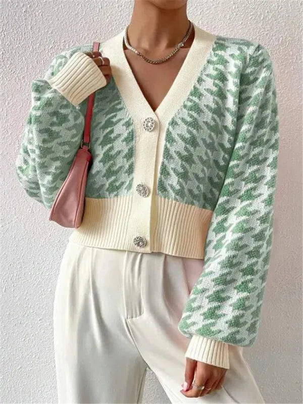 Drune | Laternenärmel Strickjacke Pullover