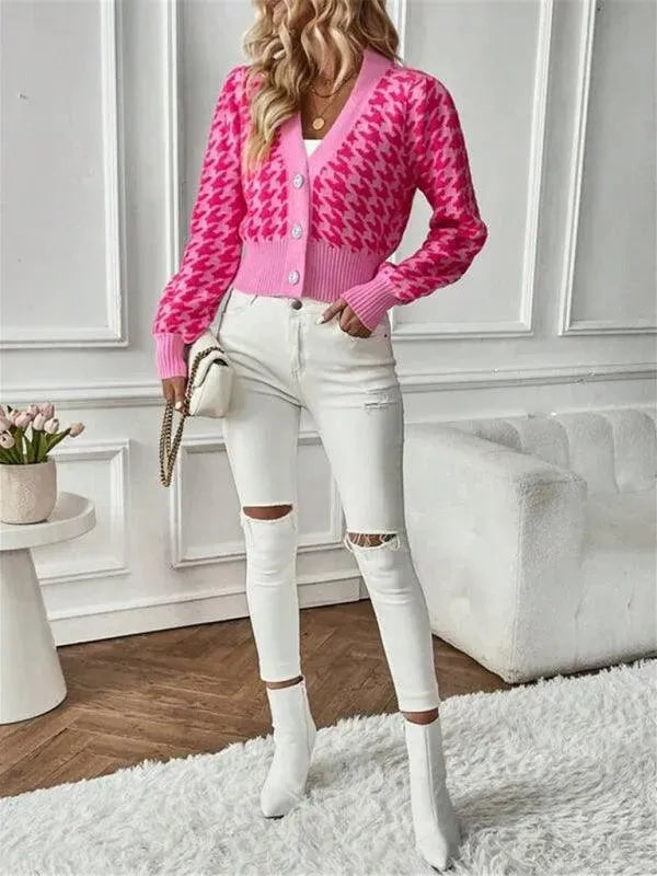 Drune | Laternenärmel Strickjacke Pullover