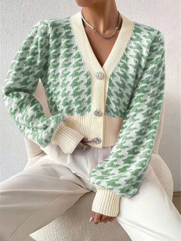 Drune | Laternenärmel Strickjacke Pullover