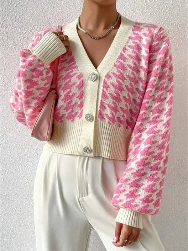 Drune | Laternenärmel Strickjacke Pullover