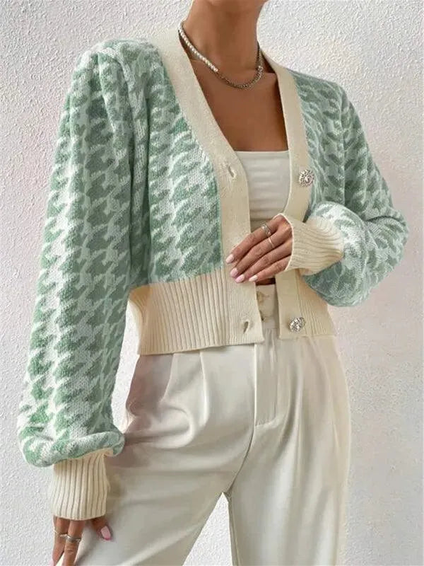 Drune | Laternenärmel Strickjacke Pullover