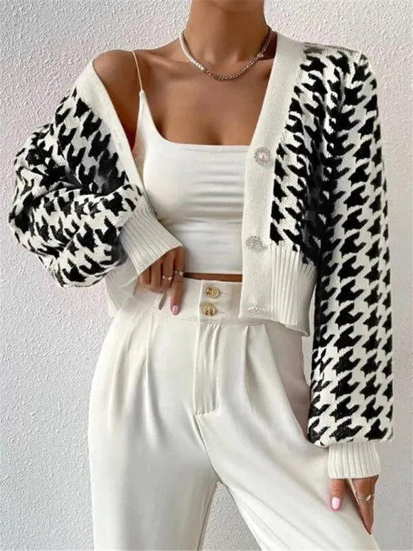 Drune | Laternenärmel Strickjacke Pullover