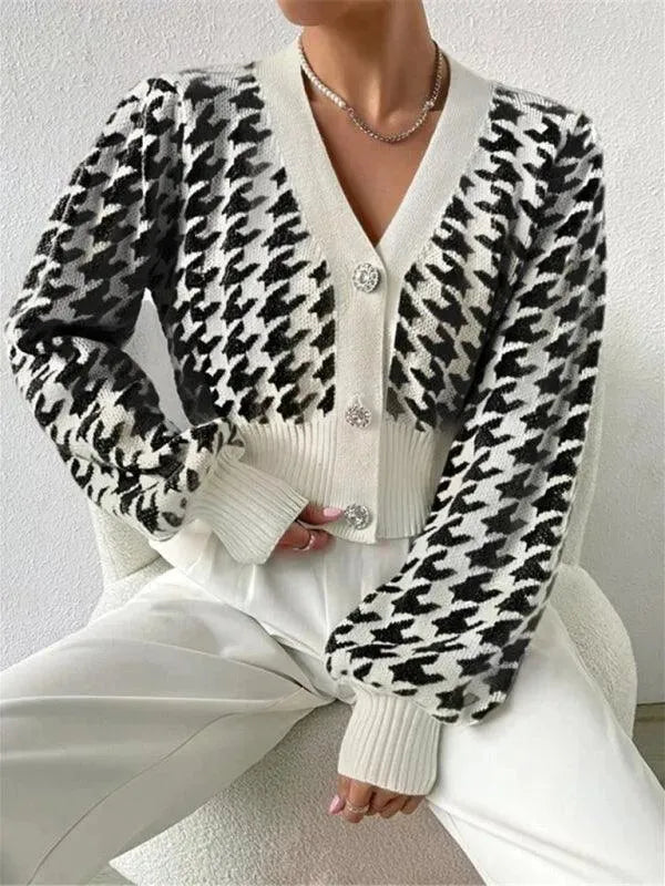 Drune | Laternenärmel Strickjacke Pullover