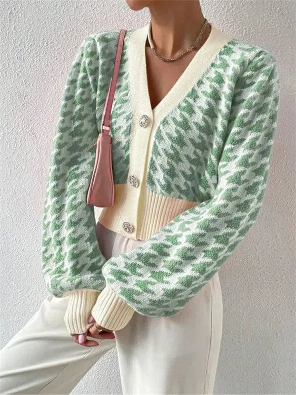 Drune | Laternenärmel Strickjacke Pullover