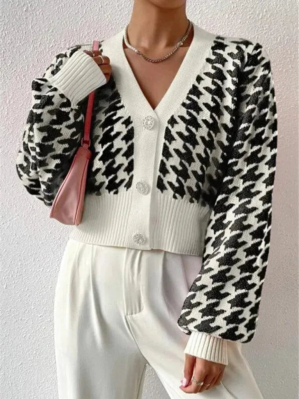 Drune | Laternenärmel Strickjacke Pullover