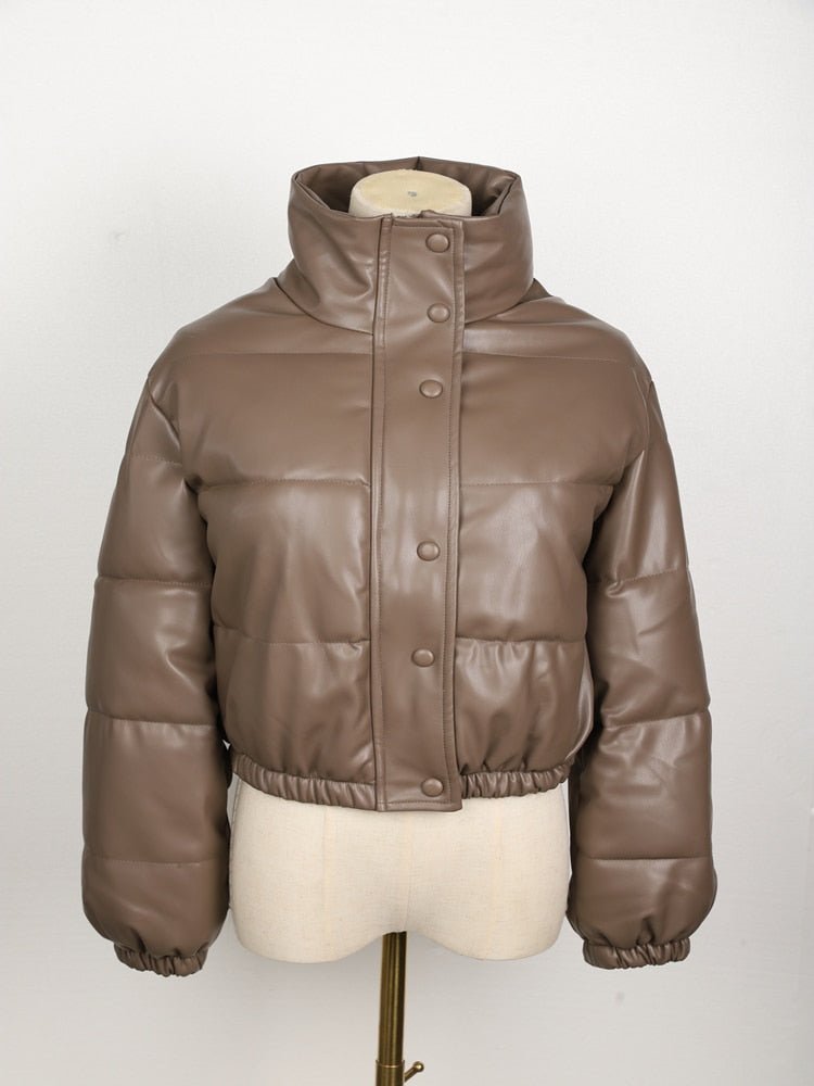 Drune | Gestepptes Damenjacke aus wasserdichtem Leder