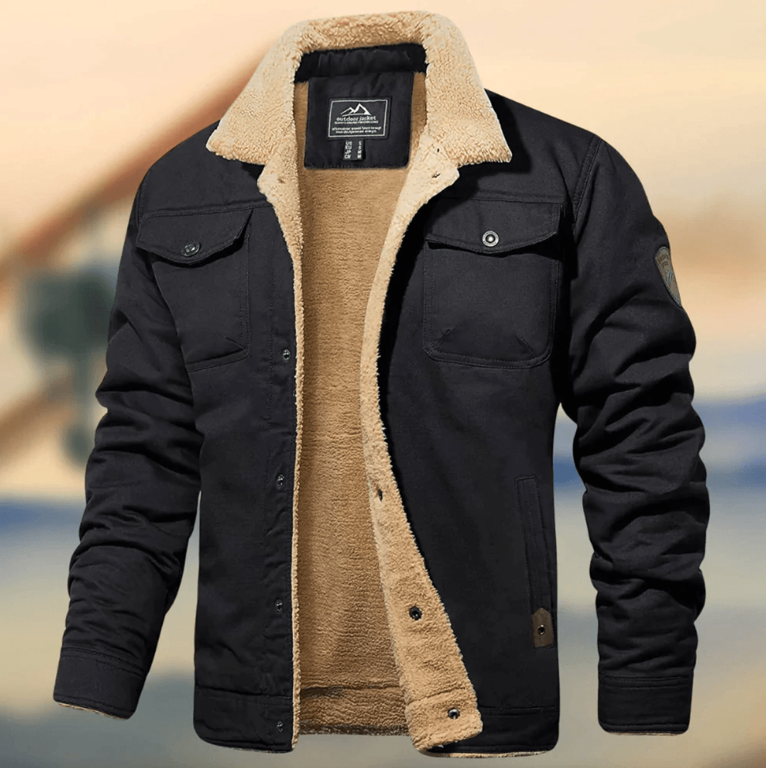 Drune | Warme Herrenjacke mit Kragen