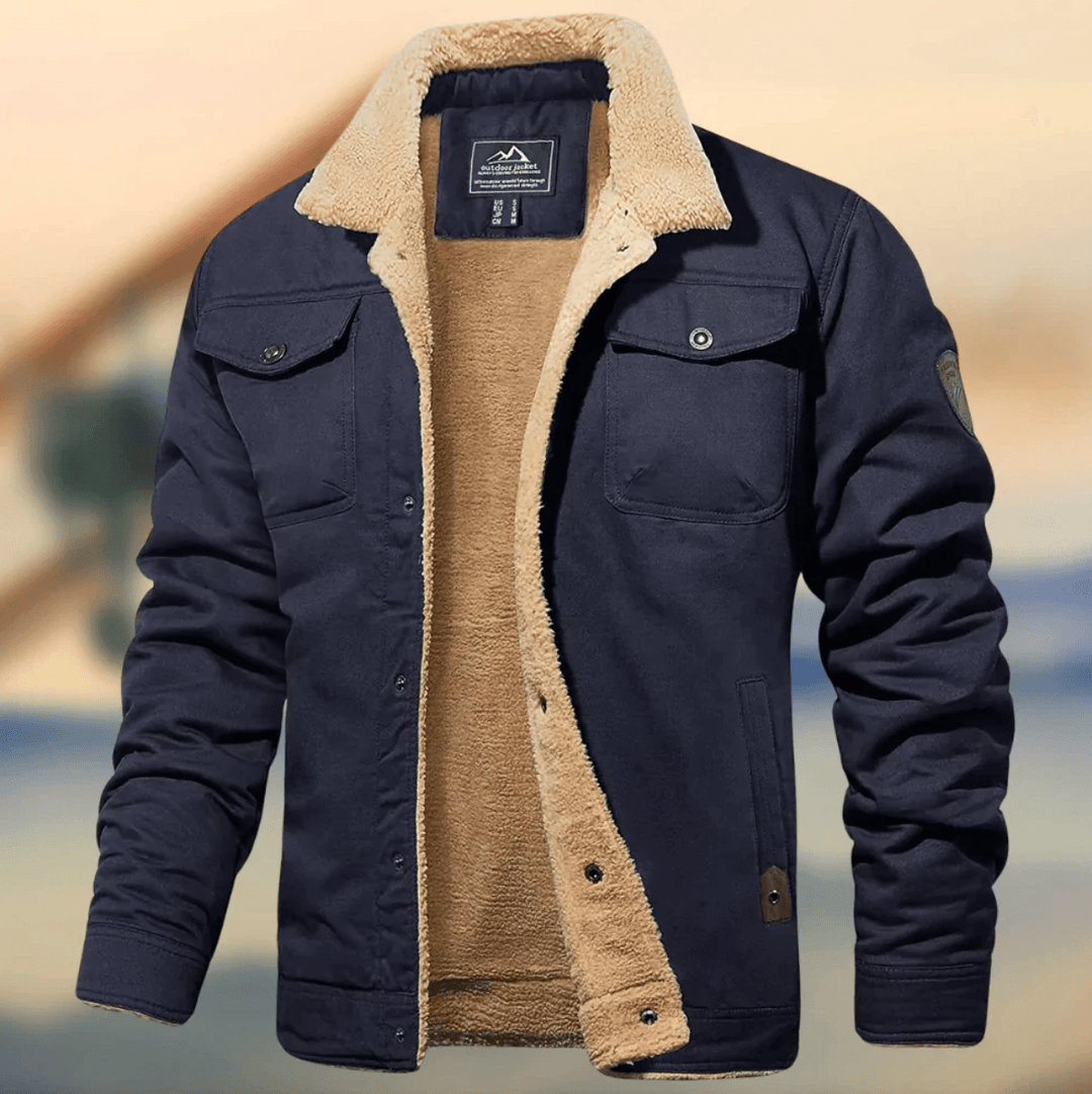 Drune | Warme Herrenjacke mit Kragen