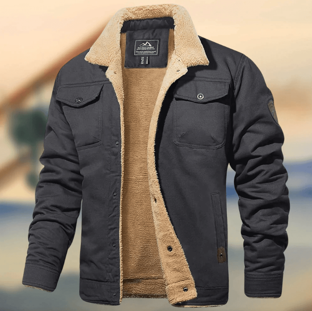 Drune | Warme Herrenjacke mit Kragen