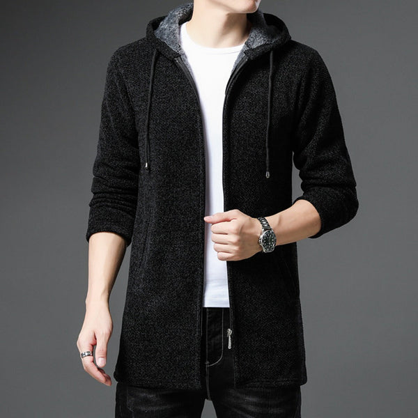 Drune | Reißverschlussjacke mit Kapuze Weiche Strickware Modern und Bequem