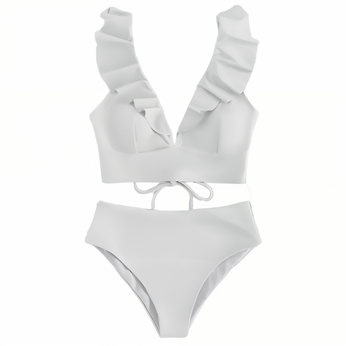 Drune | Bikini-Set mit Rüschen und hoher Taille