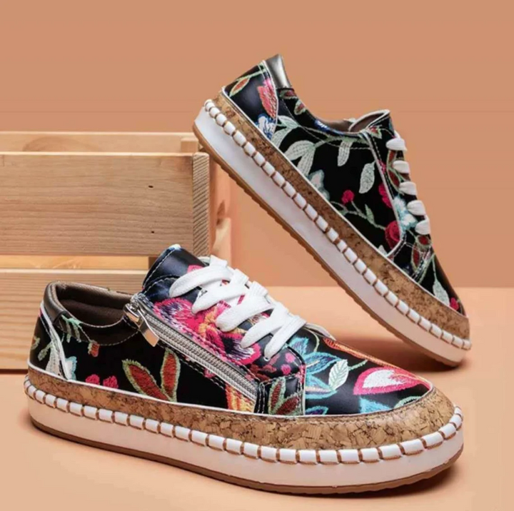 Drune | Blumendruck Schuhe Mit Ergonomischem Fußbett